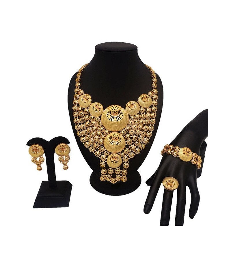 Dubai Or Bijoux Femmes Mode Collier Fine Bijoux Ensembles Femmes