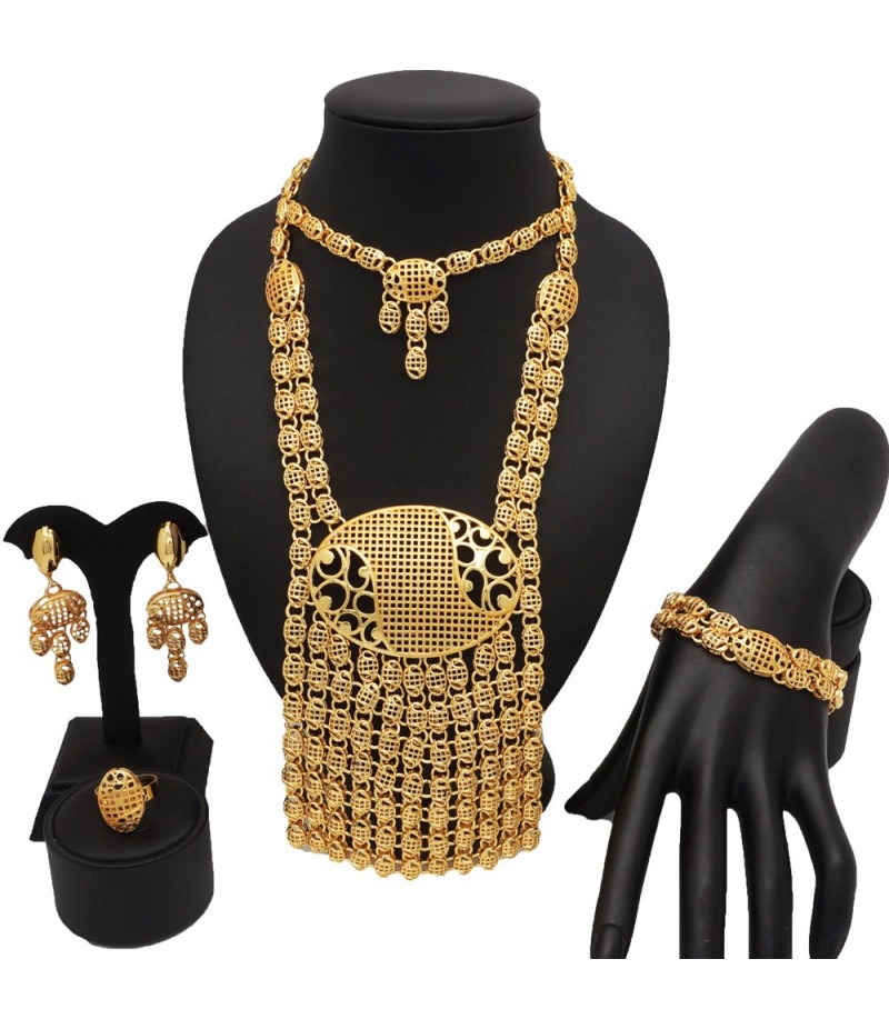 Dubai Or Bijoux Femmes Mode Collier Fine Bijoux Ensembles Femmes