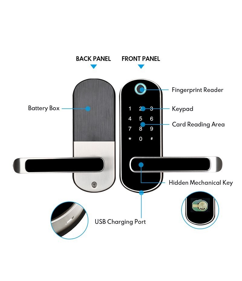 Serrure Lectronique Intelligente Serrure De Porte D Empreintes