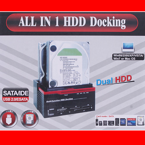 Ide Sata Dual All In 1 Hdd Dock Station d'accueil Disque dur Disque dur Hdd  2.5 3.5 Lecteur Usb 2.0 Us Boîtier de boîte externe