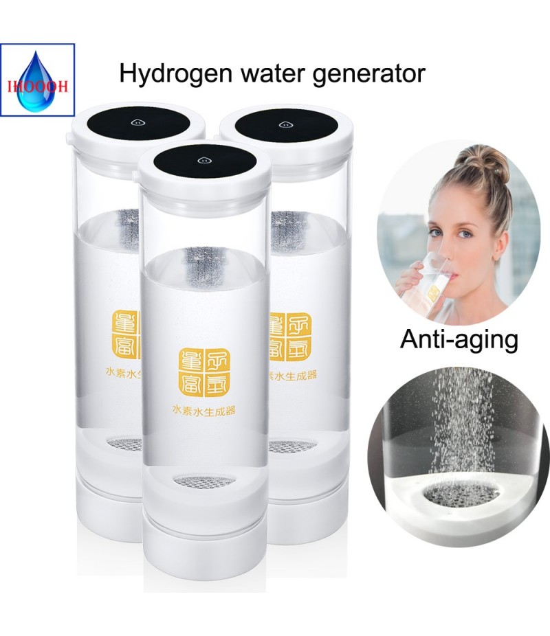 Générateur d'hydrogène eau H2 électrolyse 600ML USB détoxifier et nourrir  le visage tasse/bouteille d'eau riche en hydrogène-in