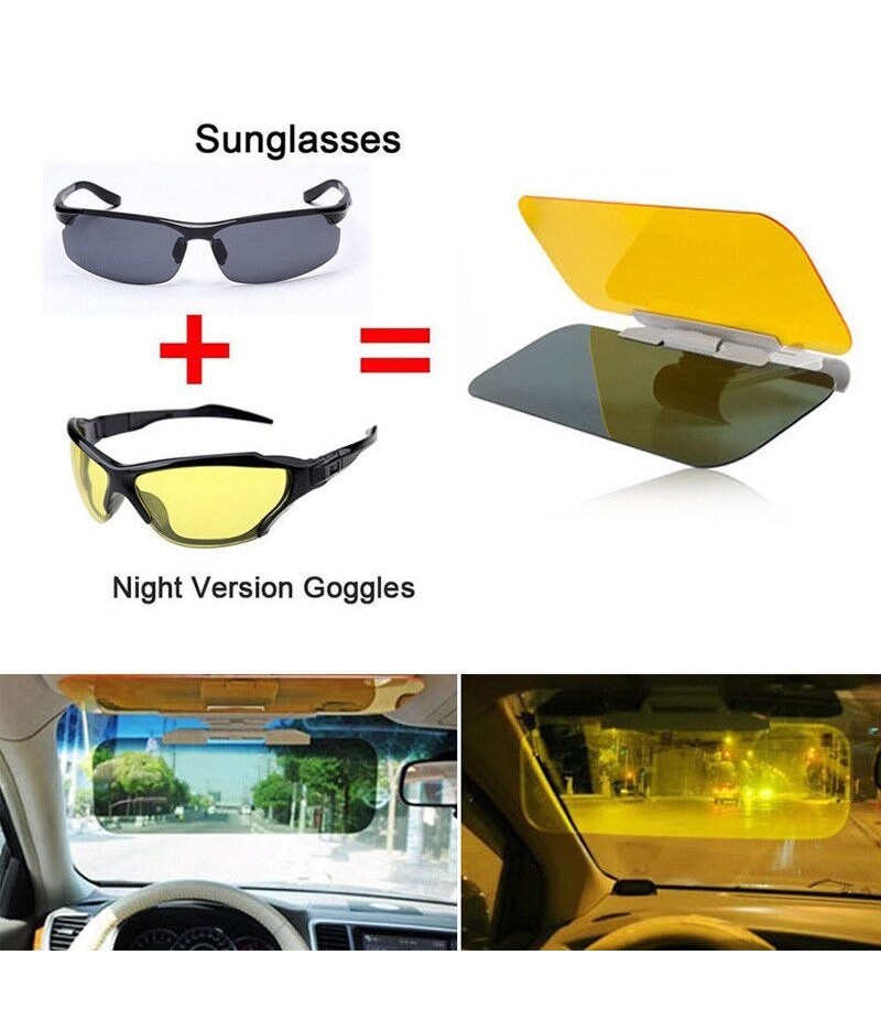 Pare-Soleil Mobi Lock - Lot De 2 Visières Anti-éblouissement Jour & Nuit Pour Voiture