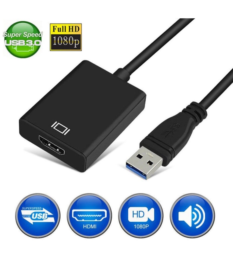 USB 3.0 à HDMI Audio vidéo adaptateur convertisseur câble pour Windows  7/8/10 PC 1080P-in Hubs USB from Ordinateur et bureautiqu