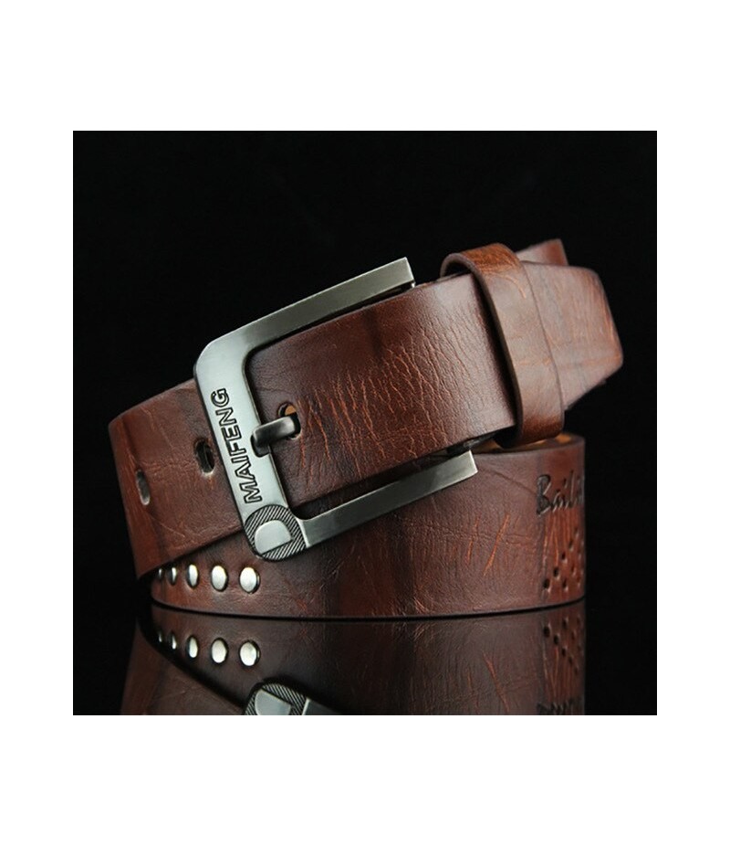 Luxe Homme Ceinture en Cuir Métal de Boucle Qualité Business