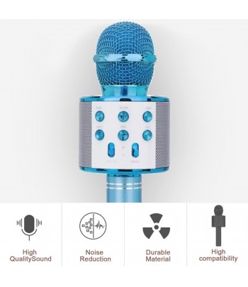 PARENCE.- Microphone sans Fil Karaoké Bluetooth/Micro Haut Parleur pour  Enfants, Adultes - Fêtes, Chansons, Idée Cadeau - Couleur Noir