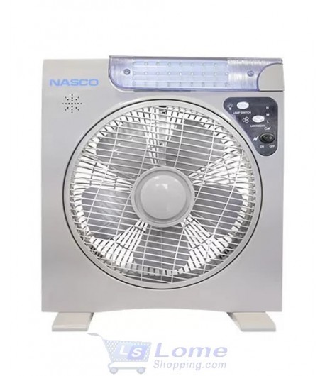 NASCO Ventilateur Rechargeable Eclairage