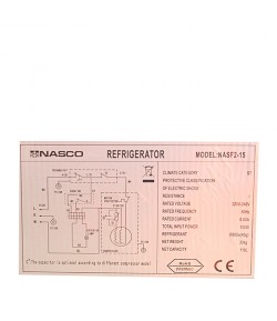 NASCO Réfrigérateur 2 Battants - 121 Litres